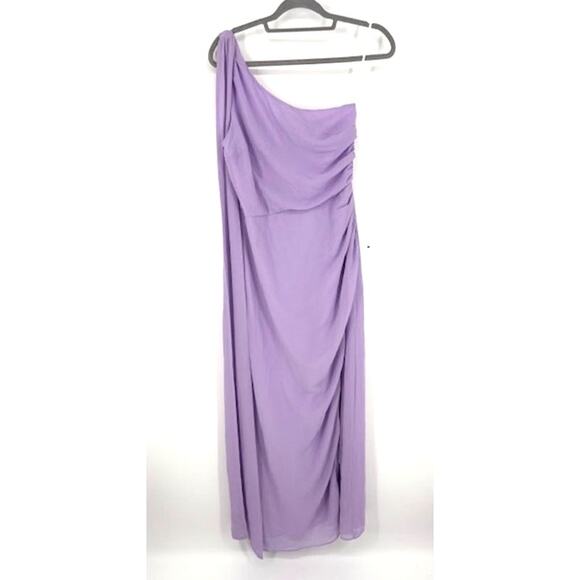 Lulus “Adeline” Lavender One-Shoulder Scarf Maxi Dress – Medium NWOT - Picture 4 of 6